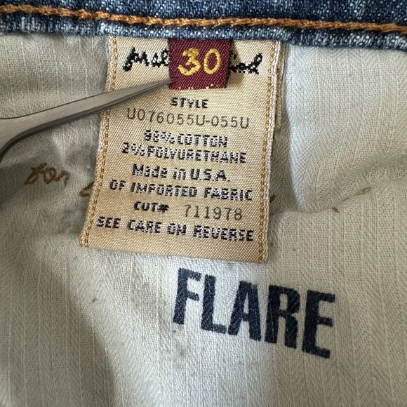 Seven 7 for all Mankind Flare Leg Jeans Womens Size 30 Blue Denim Made in USA - Picture 11 of 16